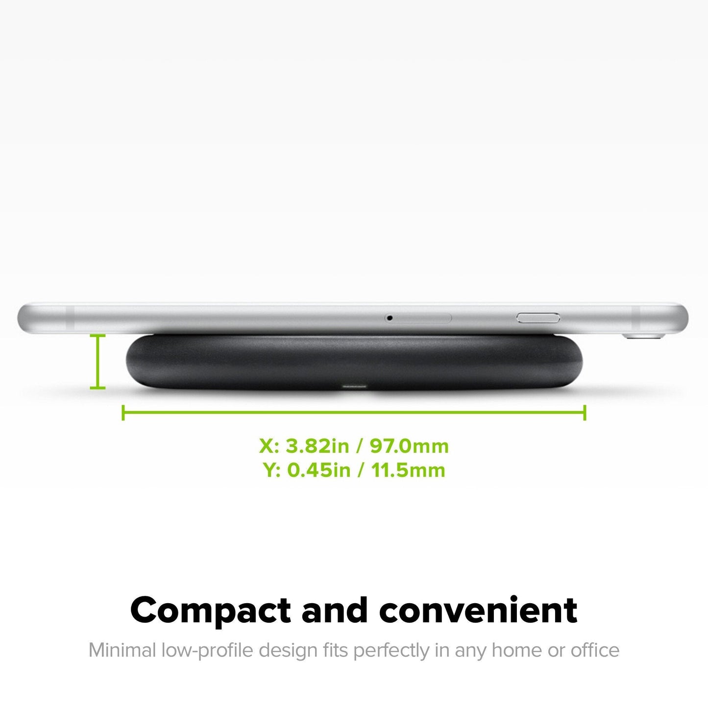 MOPHIE Wireless Charging Base– Sleek & Fast 15W Power, Black - Aera & Co.