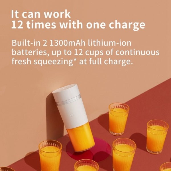 Xiaomi Mijia Mini Portable Blender β 300ml, 45W, Electric Fruit Juicer, White - Aera & Co.