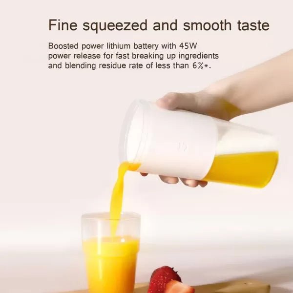 Xiaomi Mijia Mini Portable Blender β 300ml, 45W, Electric Fruit Juicer, White - Aera & Co.