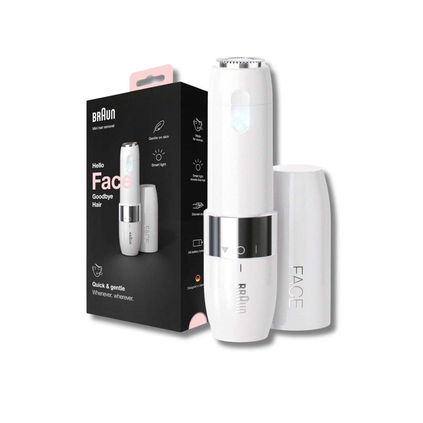 Braun FS1000 Mini Hair Remover for Face – Gentle & Instant Facial Hair Removal