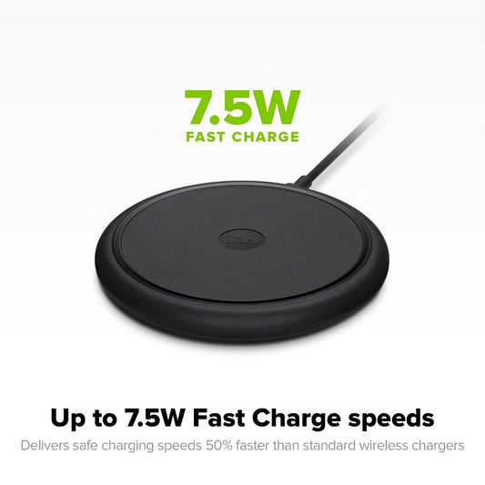MOPHIE Wireless Charging Base– Sleek & Fast 15W Power, Black - Aera & Co.