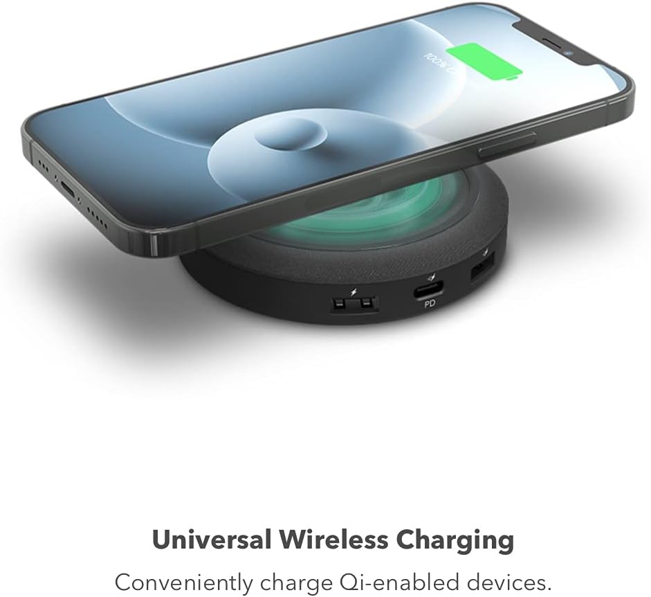 MOPHIE Wireless Charging Base– Sleek & Fast 15W Power, Black - Aera & Co.