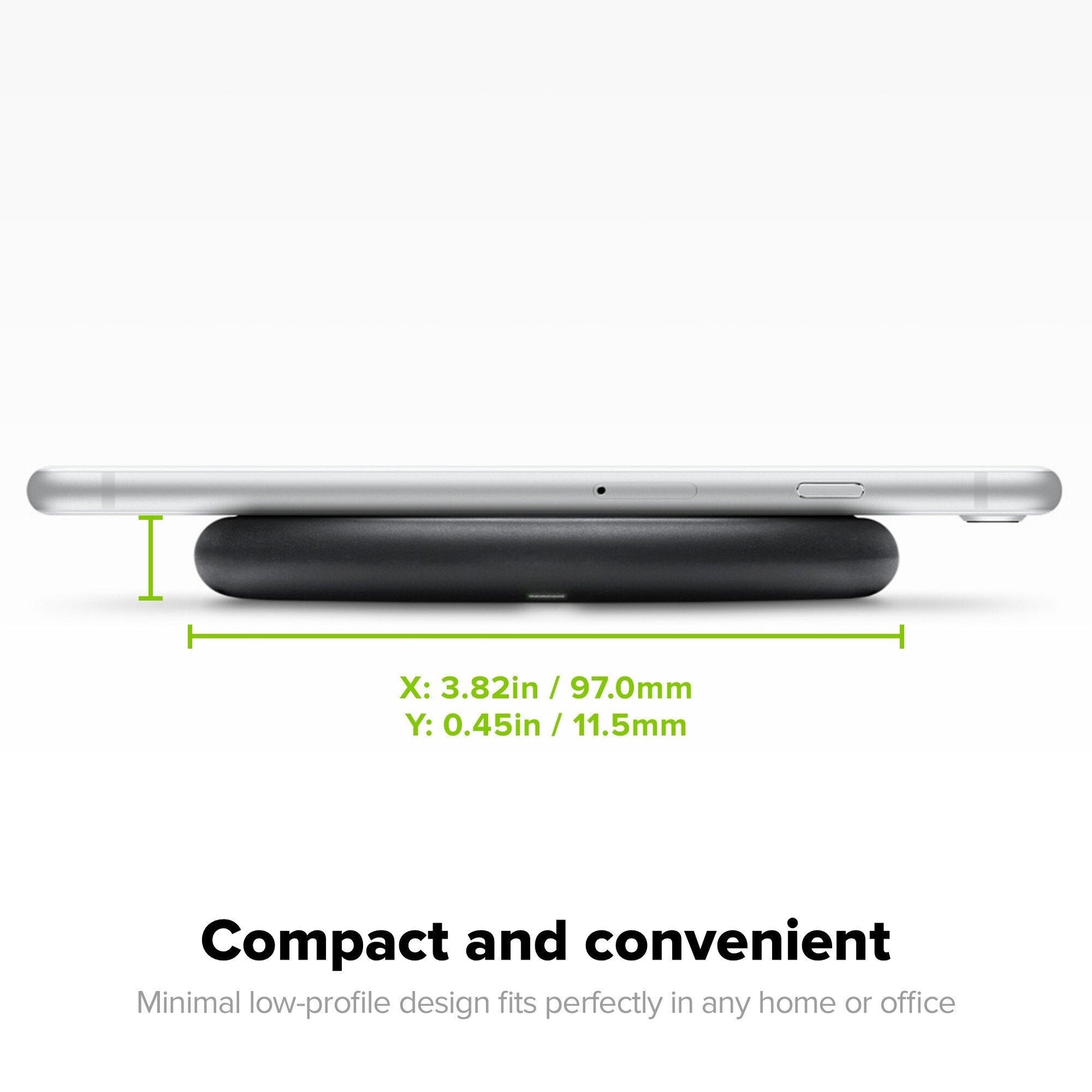 MOPHIE Wireless Charging Base– Sleek & Fast 15W Power, Black - Aera & Co.